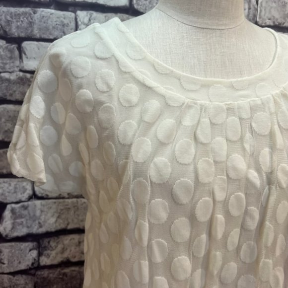 Alfani White Short Sleeve Pull Over Blouse Size XL - Picture 2 of 10